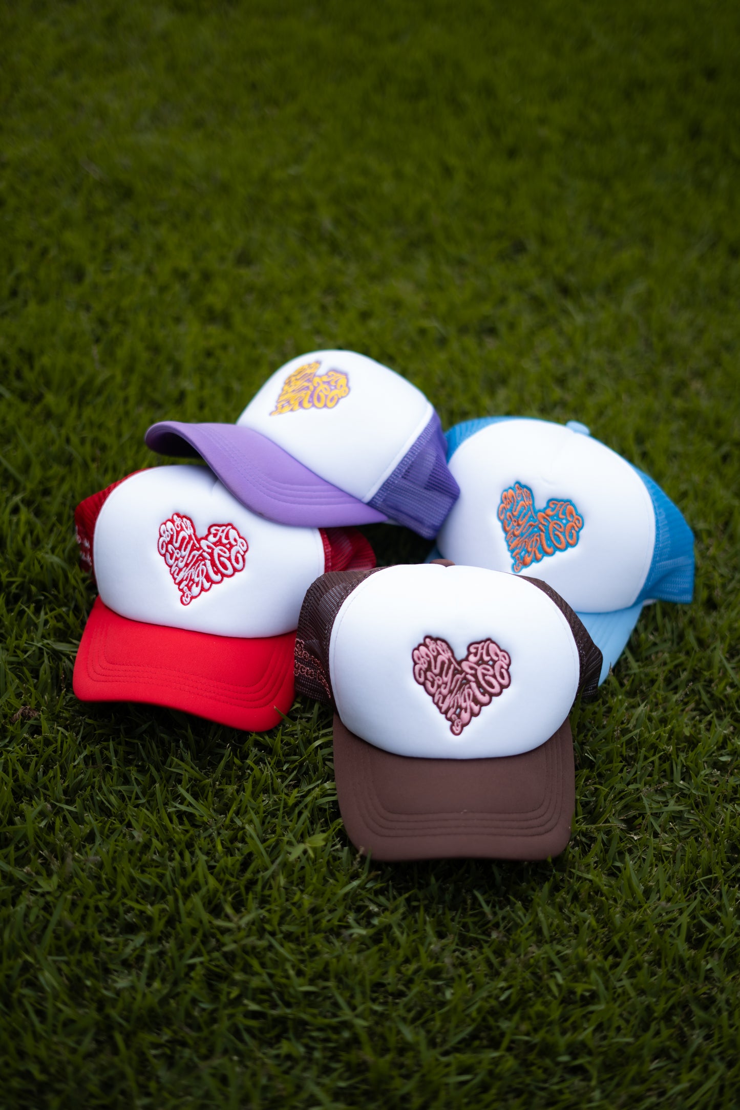 "LOVE" TRUCKER HATS